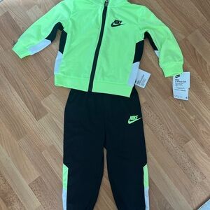 Nike Neon Green and Black Tracksuit Size 18 Mo NWT!
